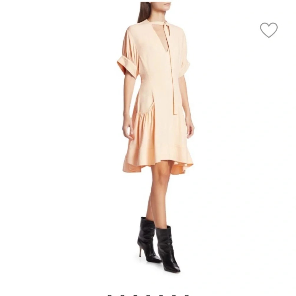 PROENZA SCHOULER Cream Gathered  Crepe Dress from SAX 5th AVE girlcore feminine